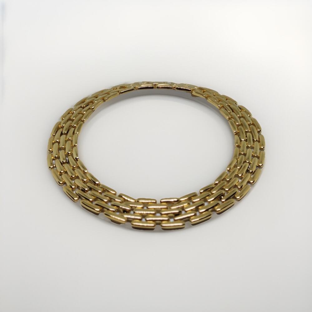 VTG GIVENCHY Choker/Collar Links STUNNING Panther Cleopatra Goldtone Signed 17"